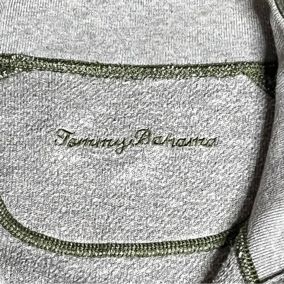 Tommy Bahama Flipsider Full Zip Reversible Sweater Jacket - Size L (Green/Gray) - Picture 5 of 6